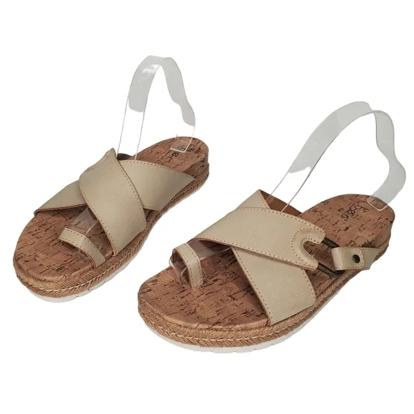 b.o.c Comfort Women's Toe Loop Sandal, Slip-On Sandy Cream Sandals sz 10 - Picture 1 of 9
